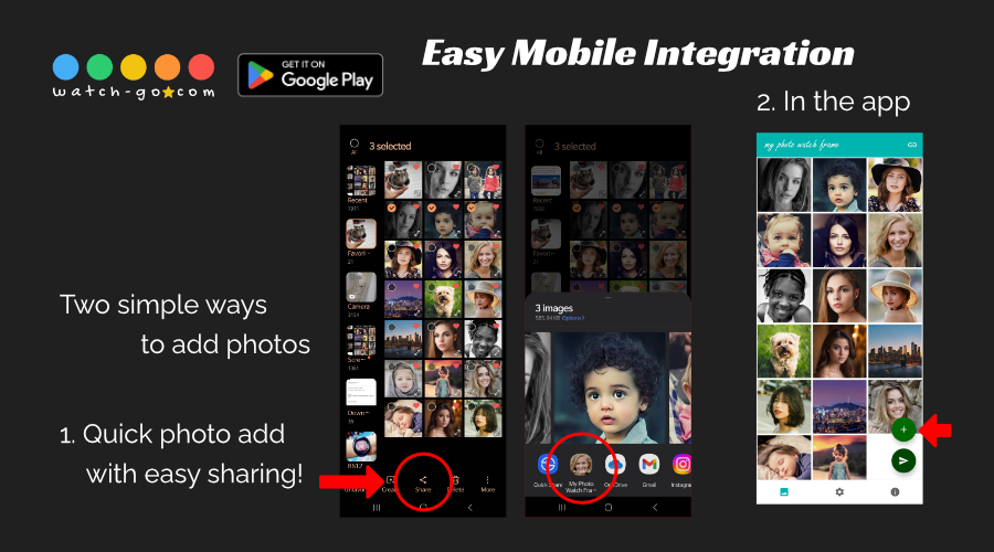 Add photos from the companion app
