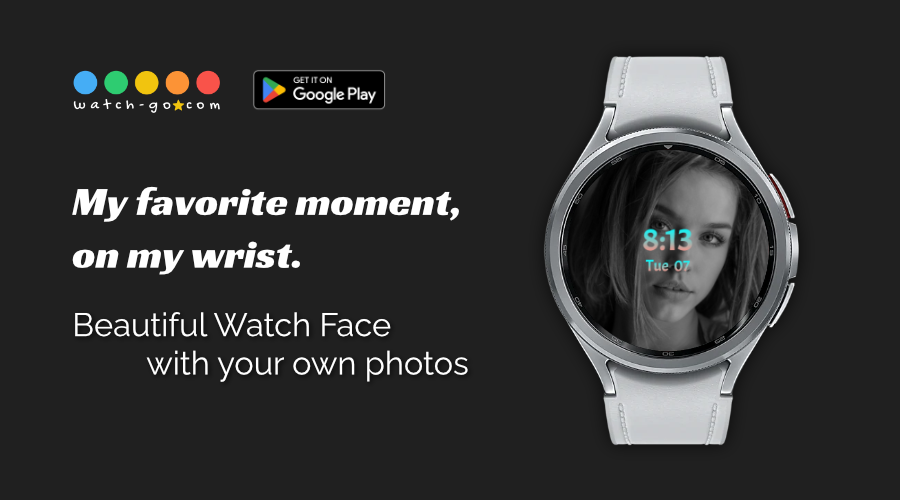 Cute photo watch face layout