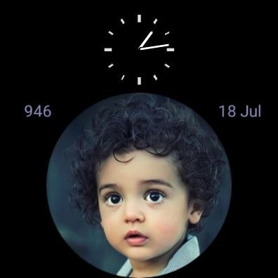 Clock on top, photo below